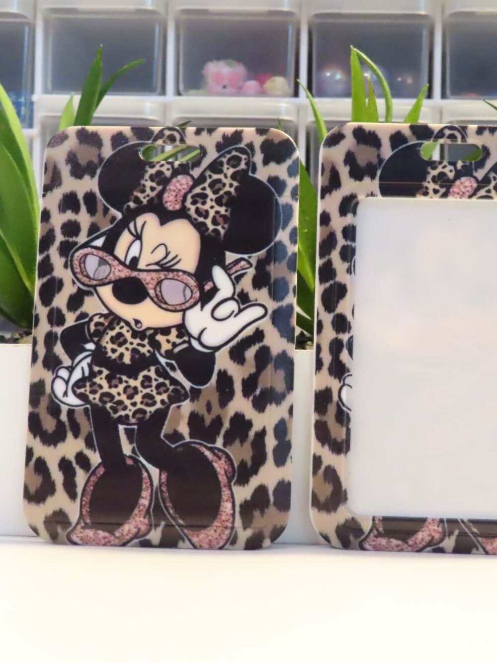 Fierce & Fashionable Leopard Print Badge Holder